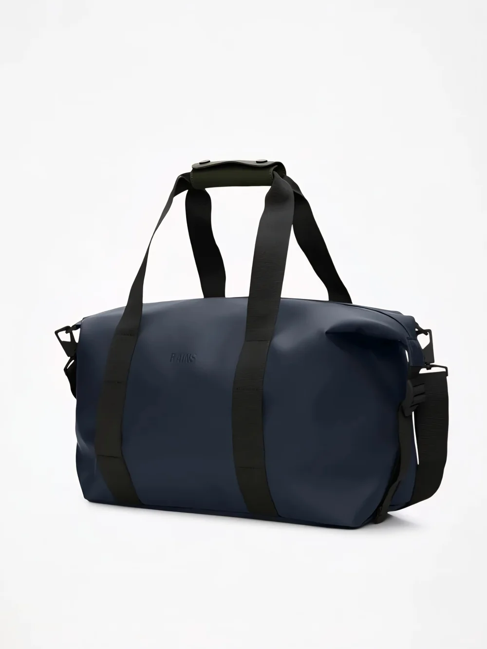 Rains Navy W3 Small Duffel Bag with Black Straps